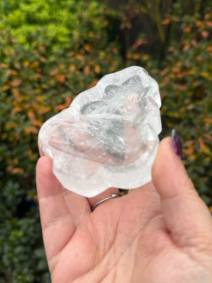 Clear Quartz Tree Bowl or Trinket Dish
