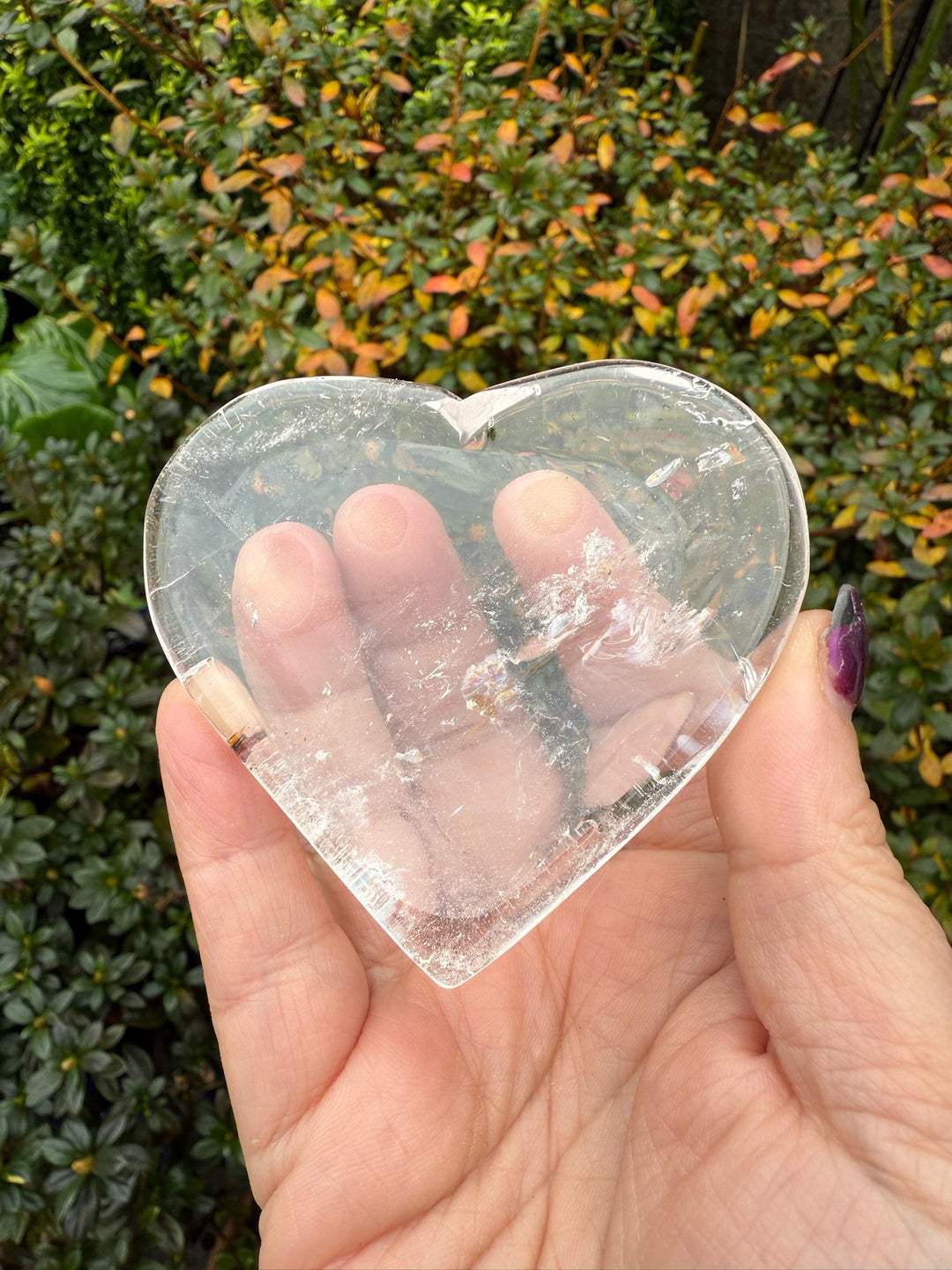 Clear Quartz Heart Bowl or Trinket Dish