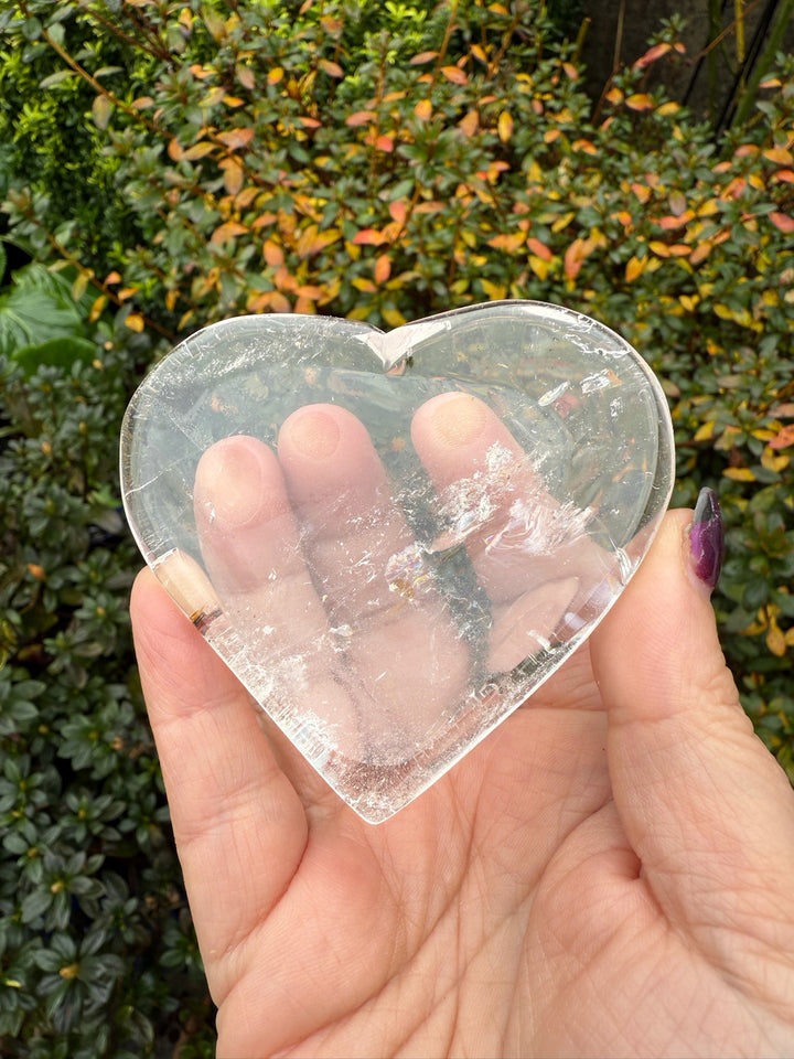 Clear Quartz Heart Bowl or Trinket Dish