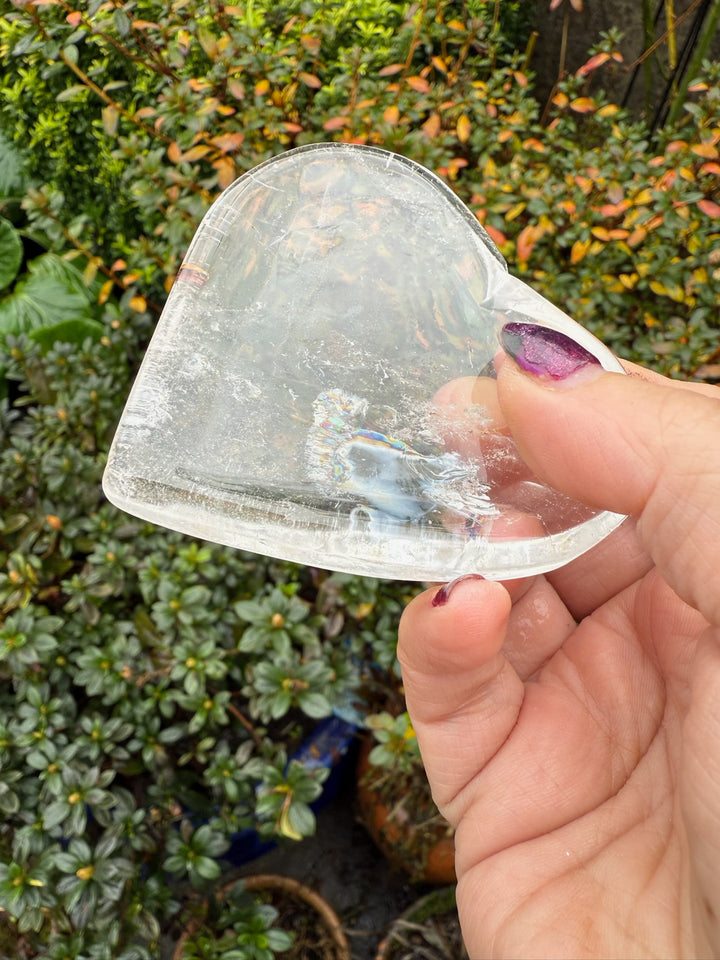 Clear Quartz Heart Bowl or Trinket Dish