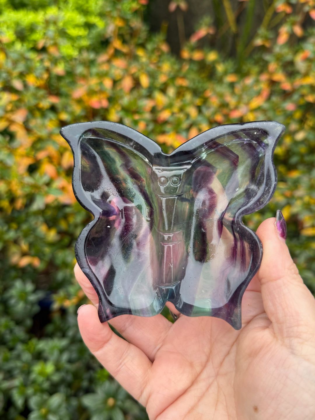 Butterfly Fluorite Bowl or Trinket Dish