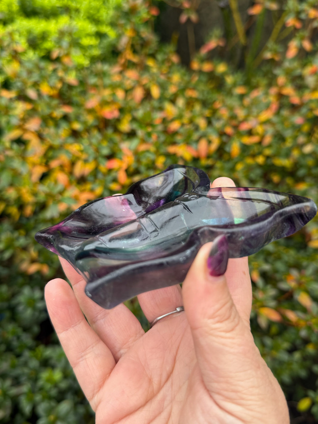Butterfly Fluorite Bowl or Trinket Dish