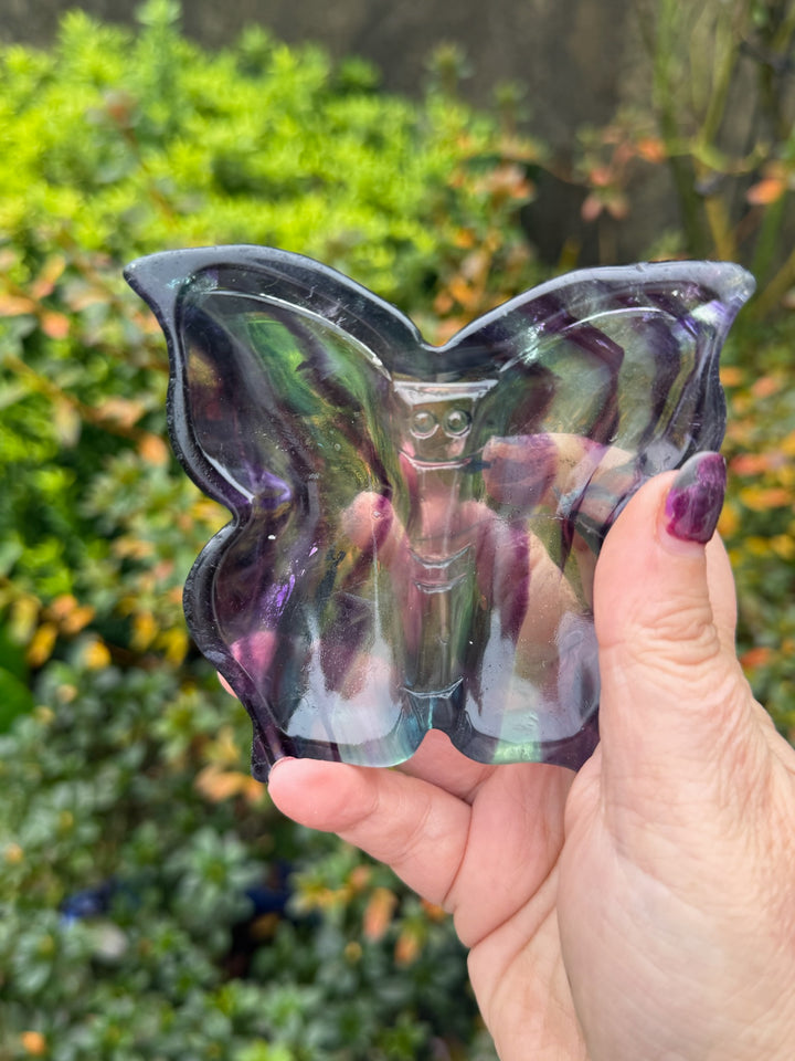 Butterfly Fluorite Bowl or Trinket Dish