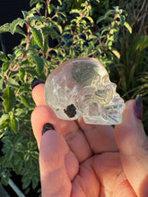 Load image into Gallery viewer, Clear Quartz Skull with Tourmaline Carving
