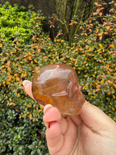 Load image into Gallery viewer, Yellow and Purple Fluorite Skull Carving
