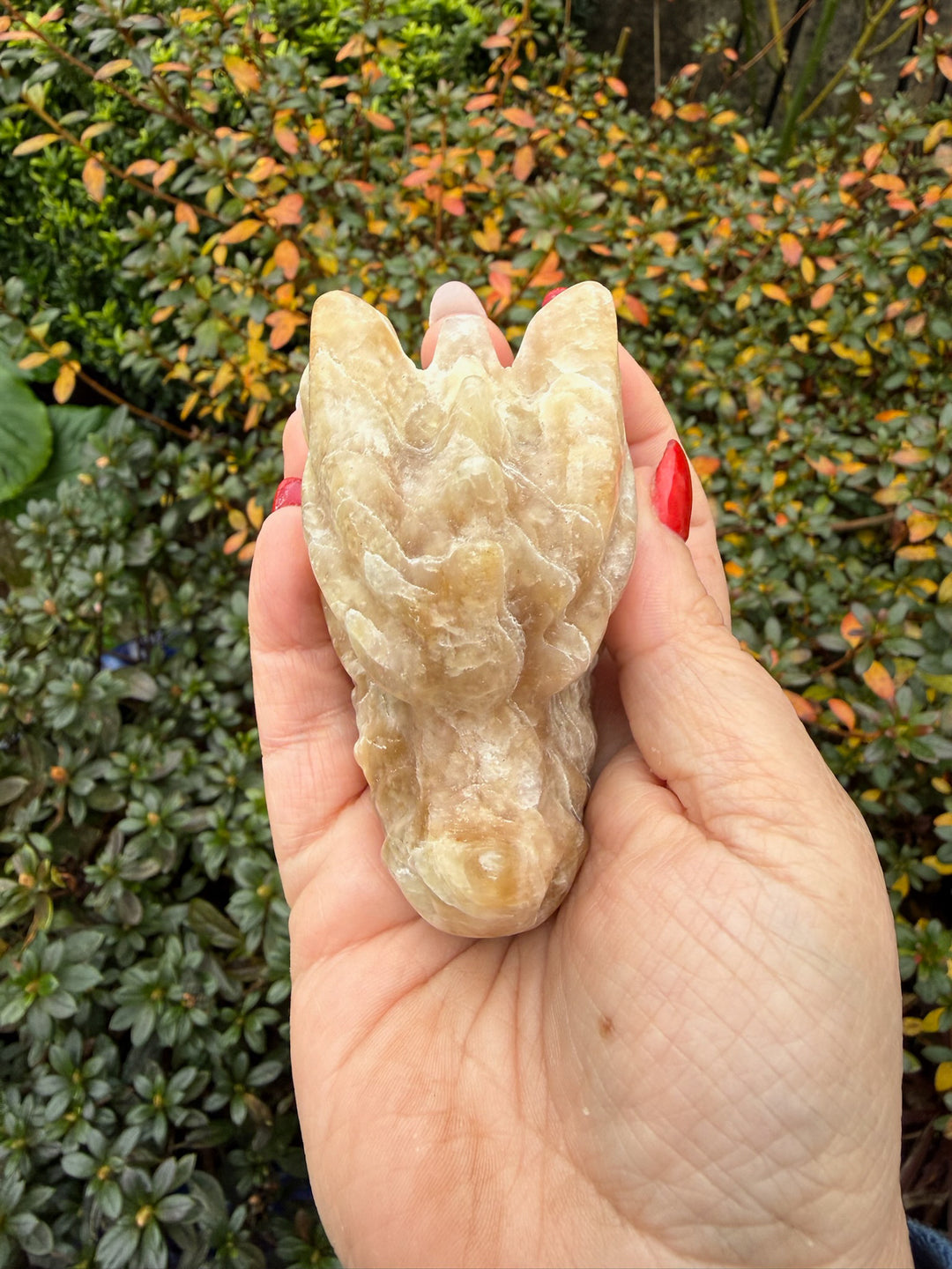 Moonstone Dragon Head Carving
