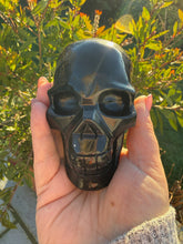 Load image into Gallery viewer, Large Rainbow Obsidian Skull Carving
