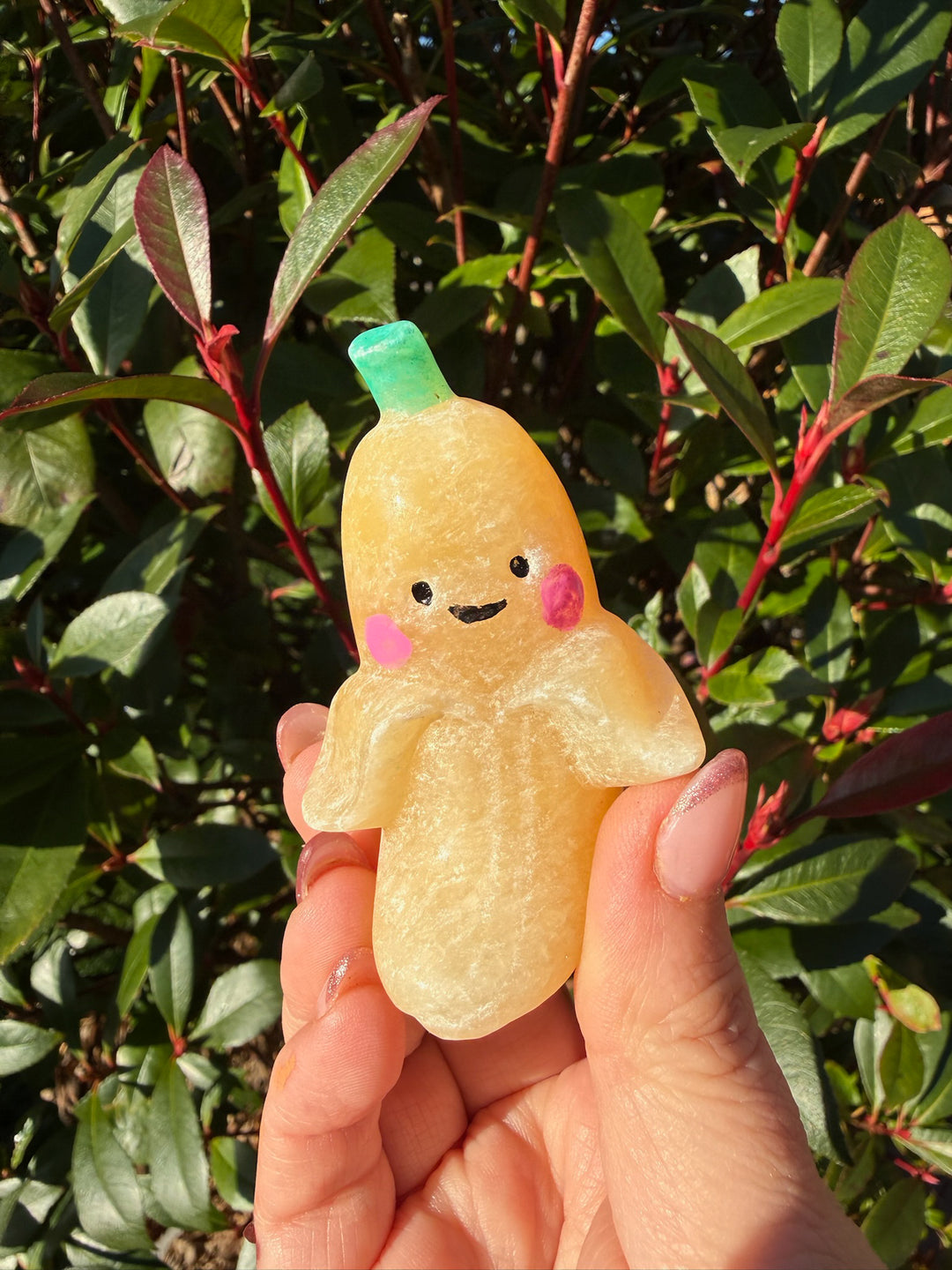 Calcite Banana Carving