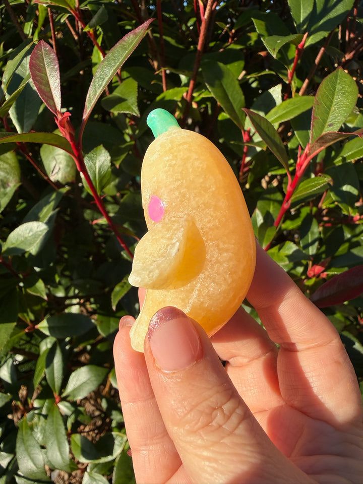 Calcite Banana Carving