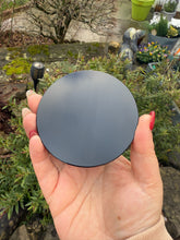 Load image into Gallery viewer, Black Obsidian Scrying Mirror 8cm or 3.1 inch Diameter
