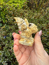 Load image into Gallery viewer, Picture Jasper Gargoyle Carving with Dendrities
