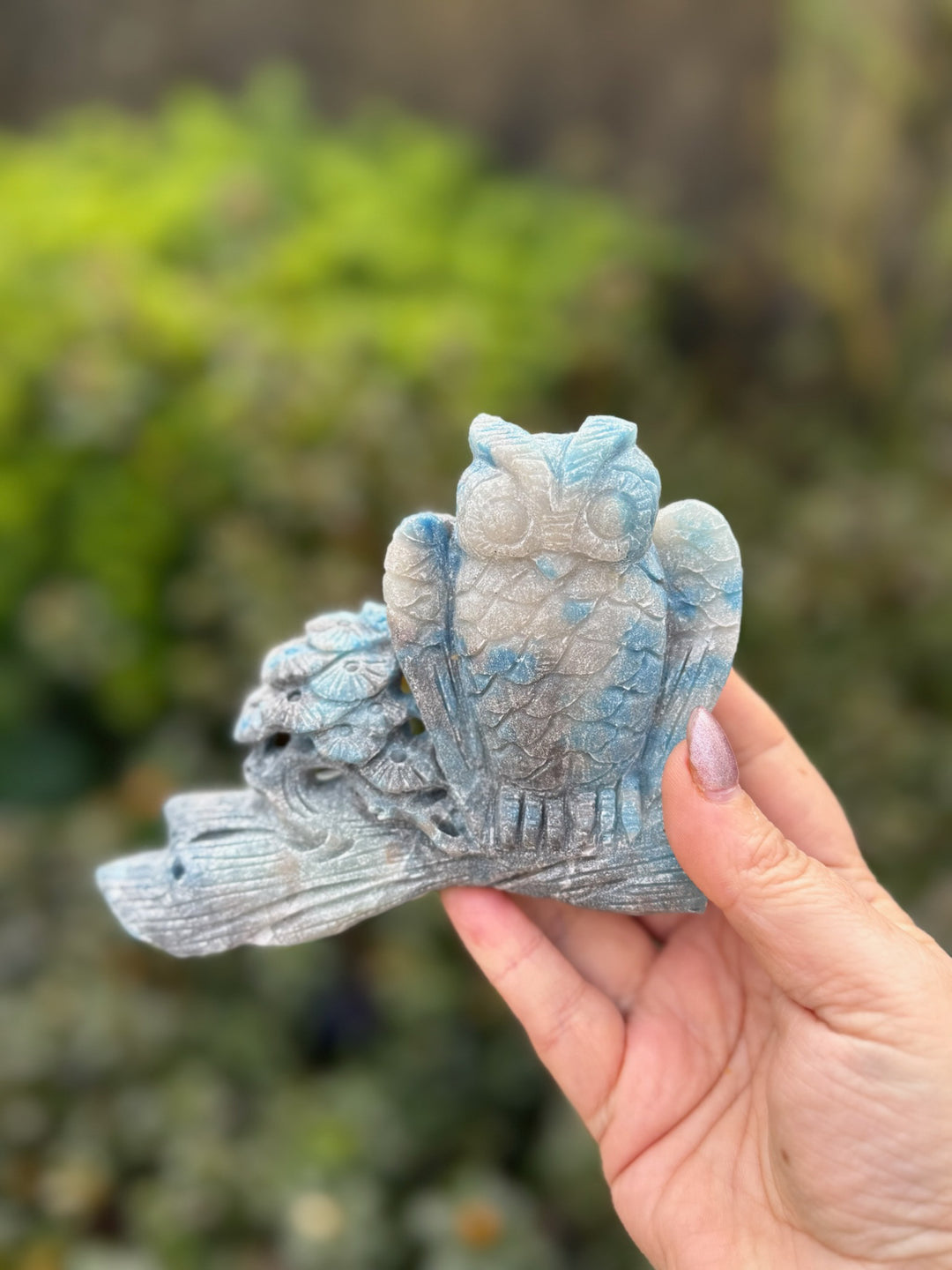 Trolleite Owl Carving