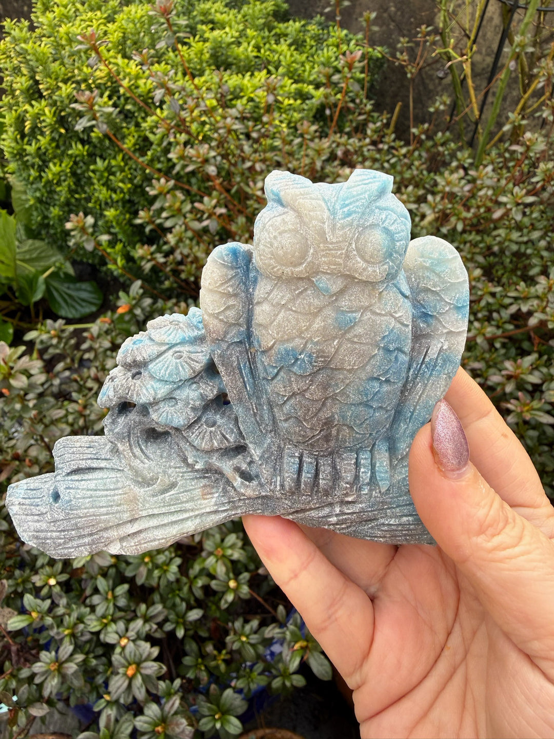 Trolleite Owl Carving