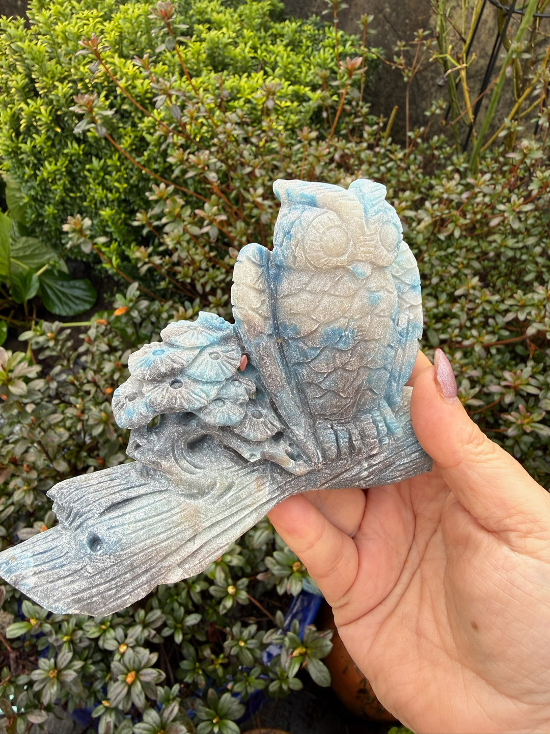 Trolleite Owl Carving