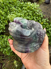 Load image into Gallery viewer, Rainbow Fluorite Money Frog Toad Carving

