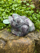 Load image into Gallery viewer, Rainbow Fluorite Money Frog Toad Carving
