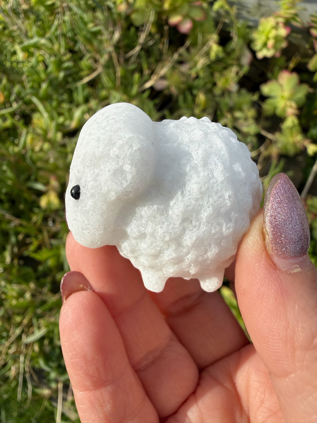 White Jade Sheep Carving