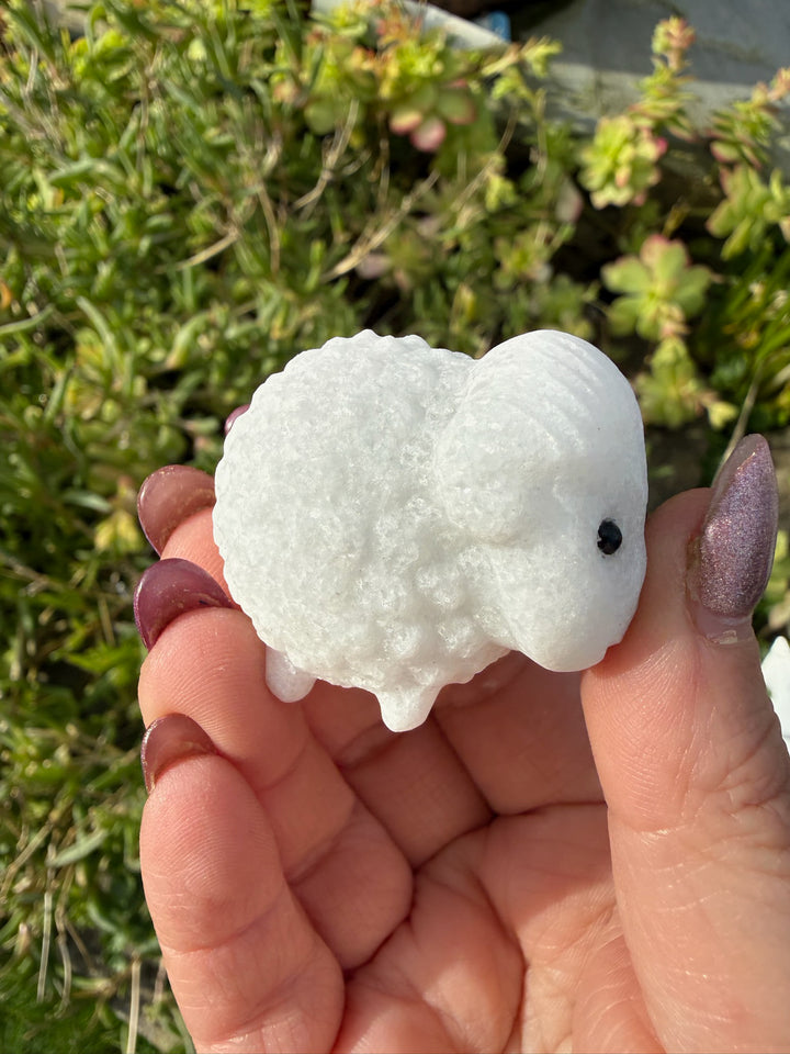 White Jade Sheep Carving