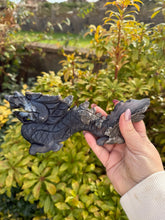 Load image into Gallery viewer, UV Reactive Volcano Agate Chinese Dragon Carving
