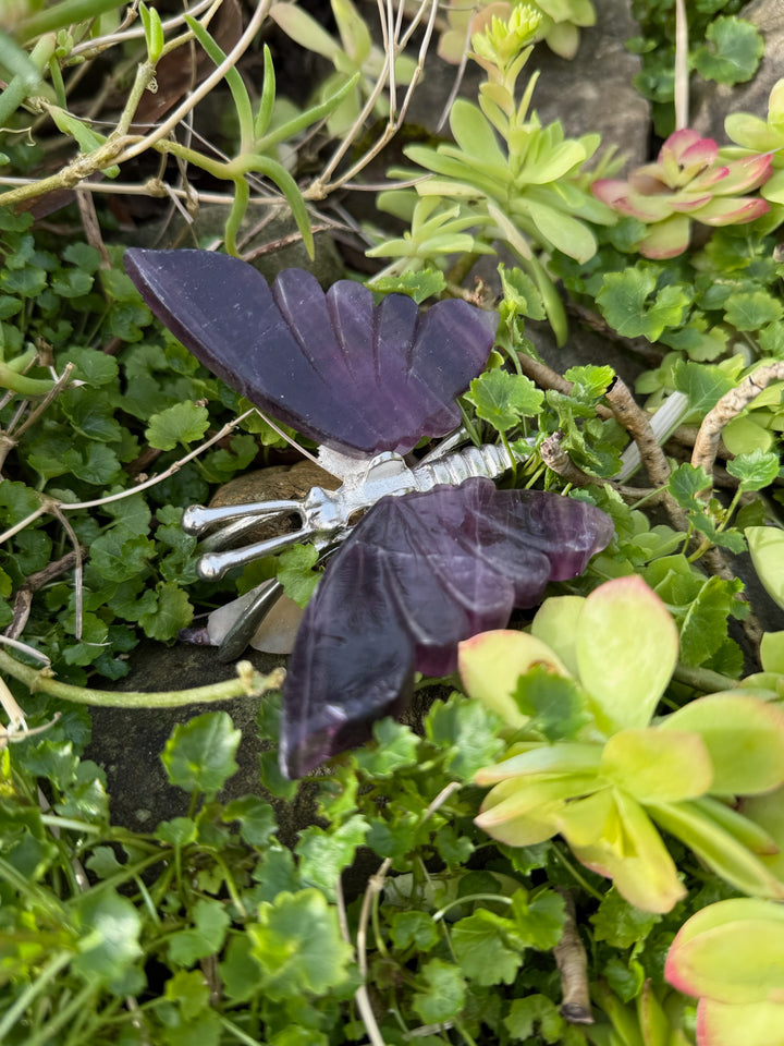 Fluorite Butterfly Carving
