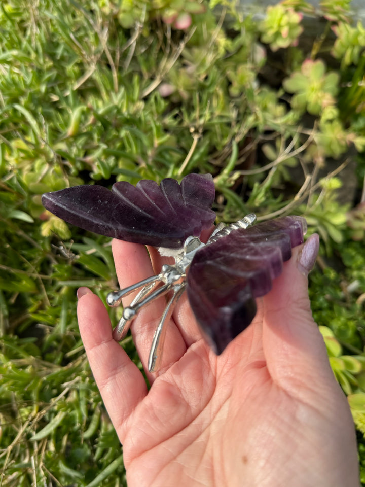 Fluorite Butterfly Carving