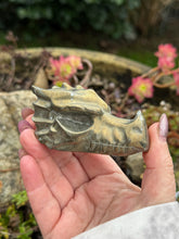 Load image into Gallery viewer, Chalcopyrite Dragon Carving
