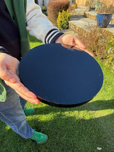 Load image into Gallery viewer, Large Black Obsidian Scrying Mirror 25cm or 9.45 inch Diameter
