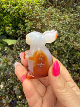 Load image into Gallery viewer, Natural Agate Carnelian Bunny Rabbit Carving
