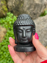 Load image into Gallery viewer, Large Obsidian Buddha Head Carving

