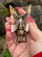 Load image into Gallery viewer, Golden Fairy with Flower Agate wings
