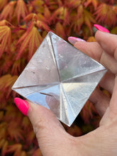 Load image into Gallery viewer, Quartz Pyramid Carving Sacred Geometry
