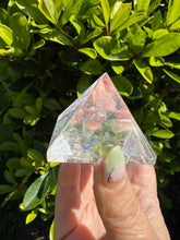 Load image into Gallery viewer, Quartz Pyramid Carving Sacred Geometry
