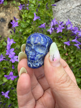Load image into Gallery viewer, Lapis Lazuli Pocket Skull Carving
