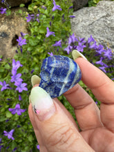 Load image into Gallery viewer, Lapis Lazuli Pocket Skull Carving
