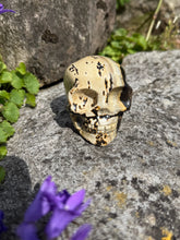 Load image into Gallery viewer, Picture Jasper with Dendrities Skull Carving
