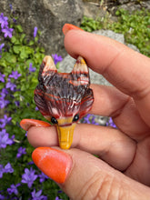 Load image into Gallery viewer, Mookaite Jasper Wolf Head Carving

