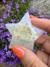Load image into Gallery viewer, Aura Coated Druzy Agate Star Carving
