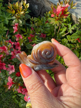 Load image into Gallery viewer, Druzy Agate Snail Carving
