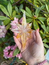 Load image into Gallery viewer, Golden Healer North Star Carving on a Stand
