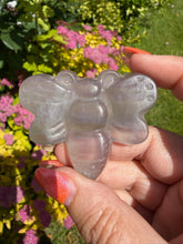 Load image into Gallery viewer, Lavander Fluorite Butterfly Carving

