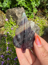Load image into Gallery viewer, Fluorite Leaf Carving
