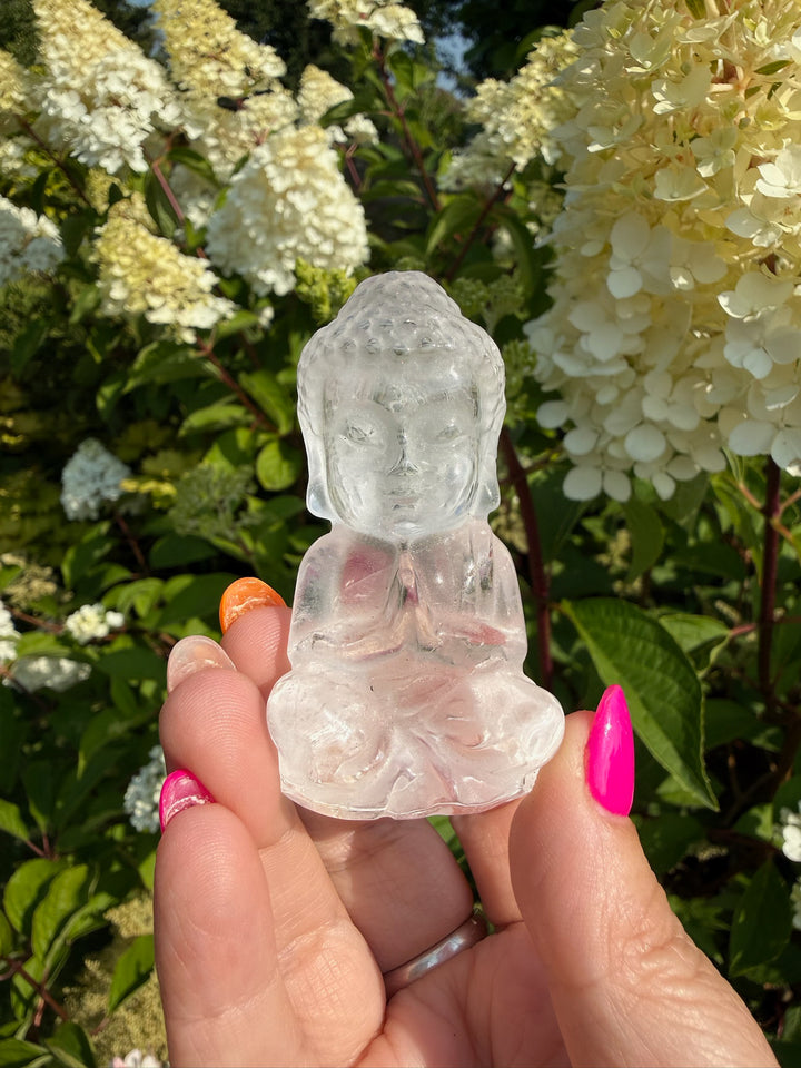 Clear Quartz Buddha Carving 6.5cm