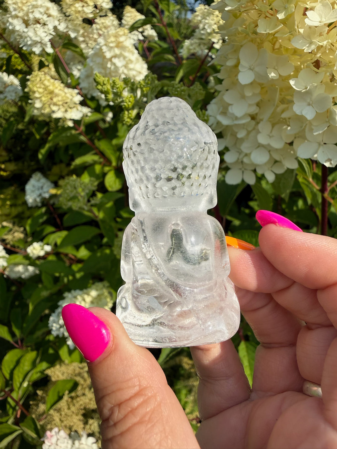 Clear Quartz Buddha Carving 6.5cm