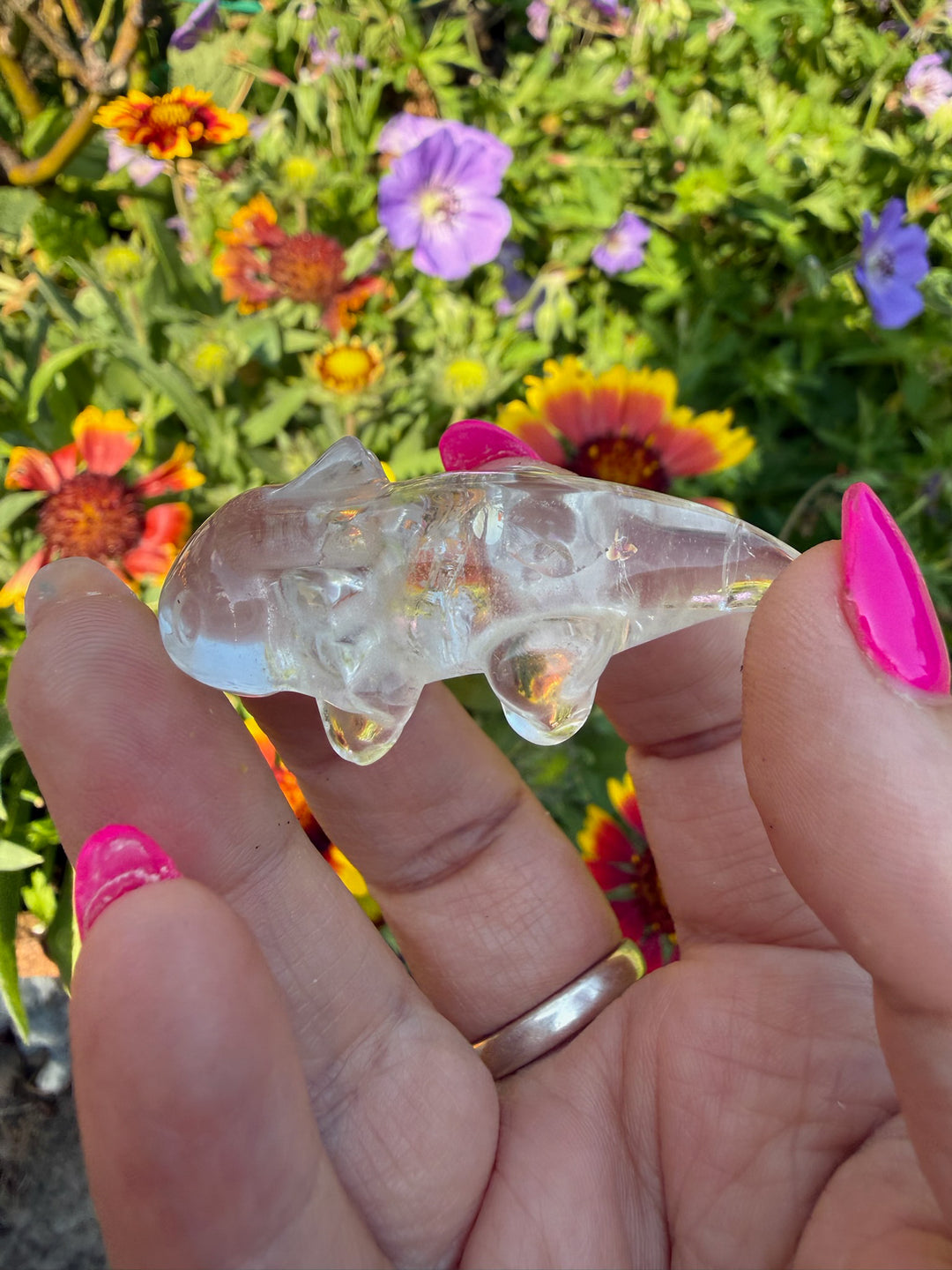 Clear Quartz Axolotl Carving