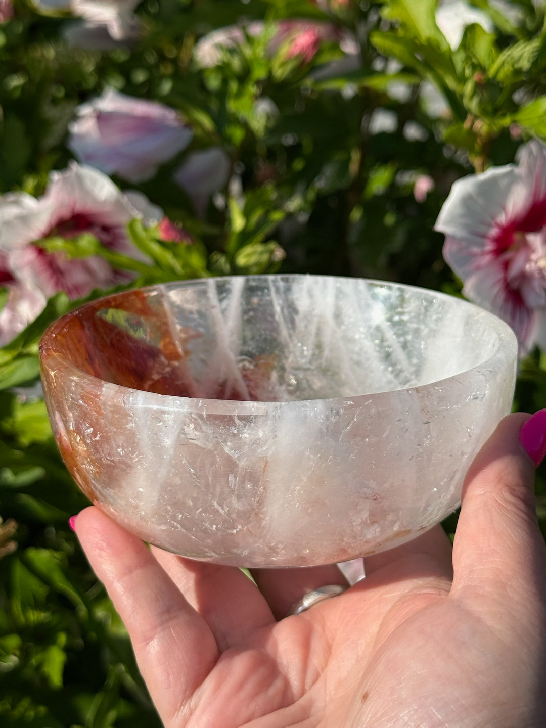 Hematite Fire Quartz Bowl Carving