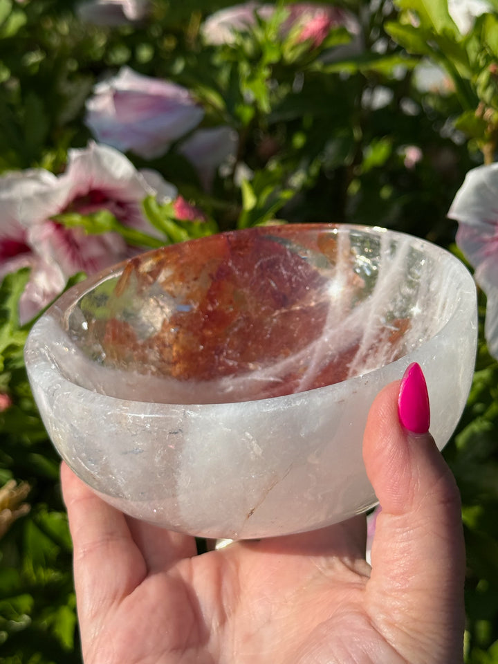 Hematite Fire Quartz Bowl Carving