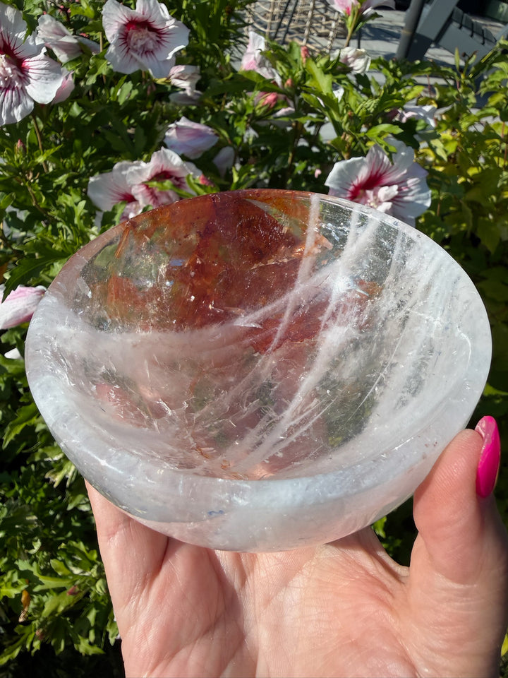 Hematite Fire Quartz Bowl Carving