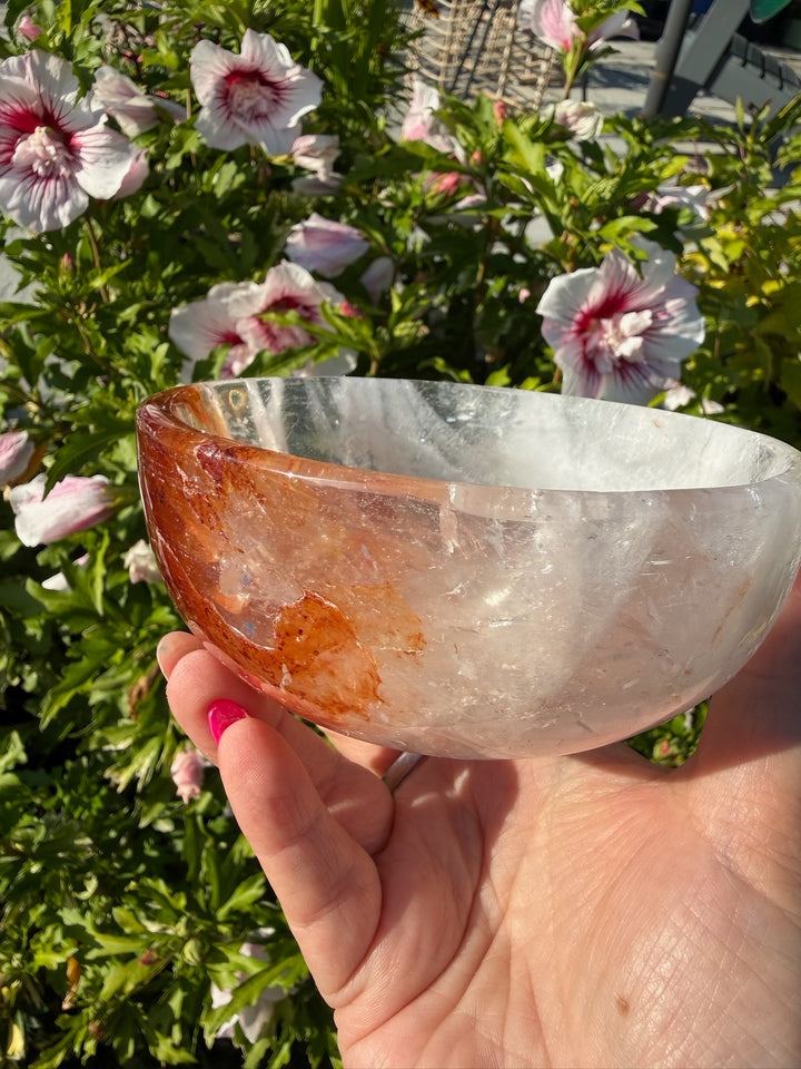 Hematite Fire Quartz Bowl Carving