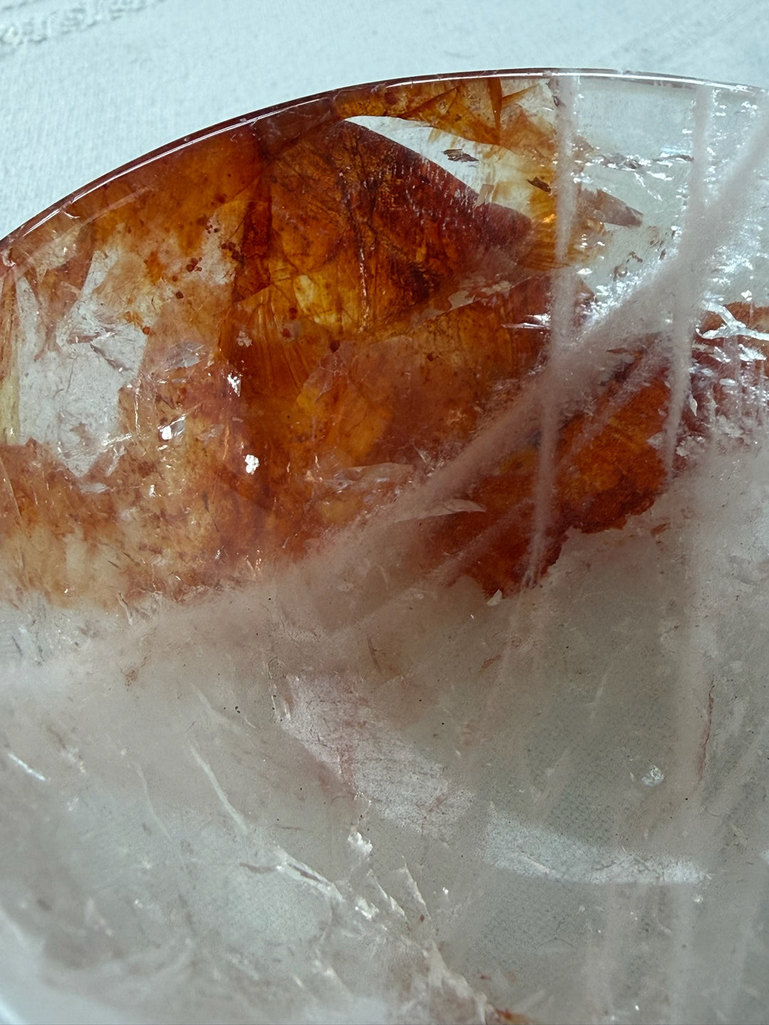 Hematite Fire Quartz Bowl Carving
