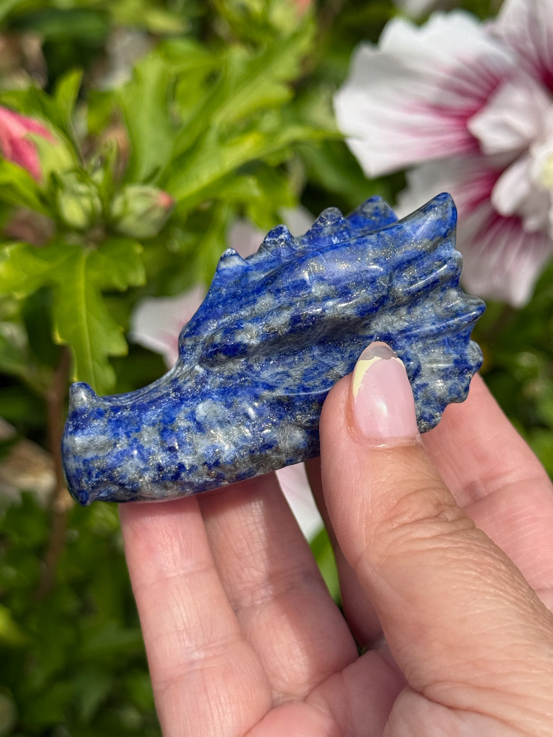 Lapis Lazuli Dragon Head Carving